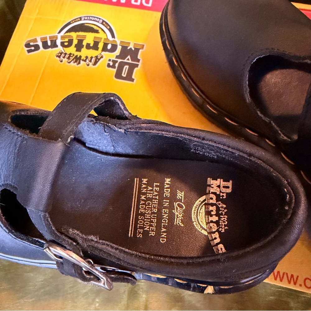 Dr. Martens Black T-Bar Buckle Leather Mary Jane’s - Picture 6 of 8